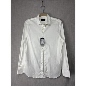 New Emporio Armani Dress Shirt Men 38 Neck 15 White Button Down Shirt